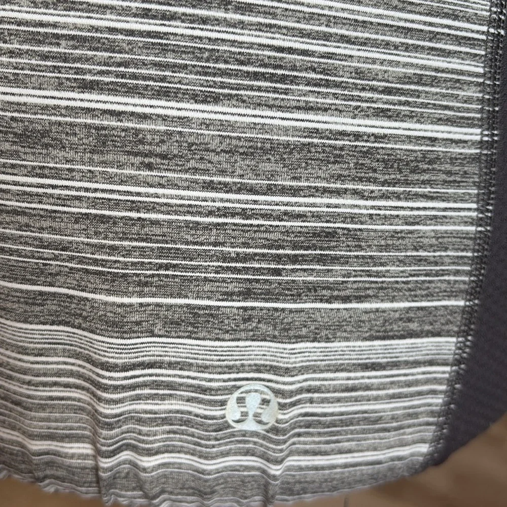 LULULEMON Gray Striped Activewear Vest Top - Picture 6 of 10